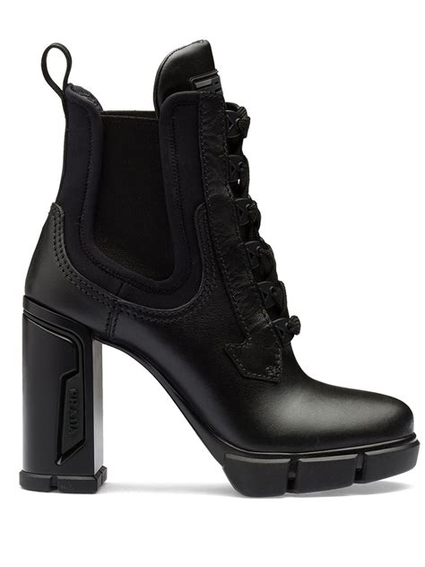 chunky prada boot|Prada chunky heel ankle boots.